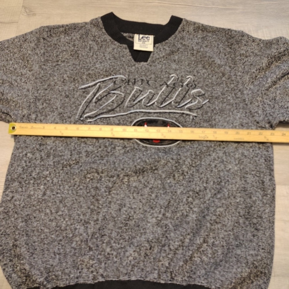 Vintage Lee Sport Chicago Bulls Pullover Graphic Sweater Mens Size M Embroidered - Picture 5 of 9